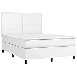 Avis Sommier à lattes et LED,Cadre à lattes de lit avec matelas pour Adulte Blanc 140x190 cm -MN40326