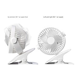 Universal Ventilateur de bureau USB portatif clipsé sur mini ventilateur rechargeable clip réglable à 360 degrés ventilateur | ventilateur | ventilateur