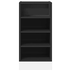 Avis vidaXL Armoire de plancher noir 40x44,5x81,5 cm bois d'ingénierie