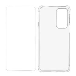 Avizar Pack Protection Motorola Edge 20 Coque Souple et Verre Trempé Transparent