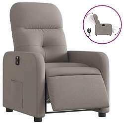 Maison Chic Fauteuil Relax pour salon, Fauteuil inclinable électrique Taupe Tissu -GKD44750