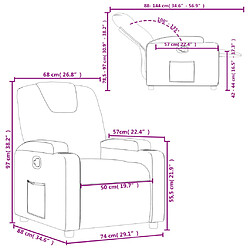 vidaXL Fauteuil inclinable Noir Similicuir pas cher