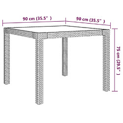 vidaXL Ensemble à manger d'extérieur 3pcs coussins gris résine tressée pas cher