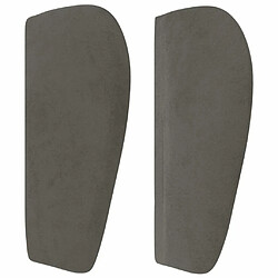 Acheter Maison Chic Tête de lit moderne avec oreilles pour chambre - Décoration de lit Gris foncé 103x23x78/88 cm Velours -MN31268