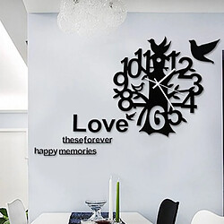 Acheter arbre en forme de mur horloge temps 12h affichage quartz horloge décorative facile lire c