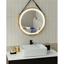 Beliani Miroir LED DAROIS 60 cm Doré