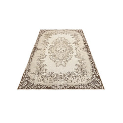 Avis Vidal Tapis de laine 206x112 brun Ultra Vintage