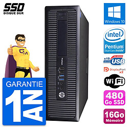 PC HP ProDesk 600 G1 SFF Intel Pentium G3220 RAM 16Go SSD 480Go Windows 10 Wifi - Occasion