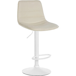 Non Tabouret de bar Lex simili cuir blanc