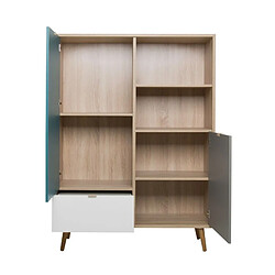 Acheter But Buffet haut scandinave ARUBA Chêne, bleu, gris et blanc