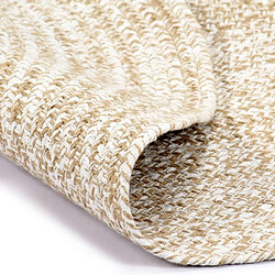 Avis Decoshop26 Tapis fait à la main Jute Blanc et naturel 90 cm DEC023517