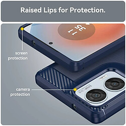 Avis Htdmobiles Coque pour Motorola Moto G85 5G - housse etui silicone gel carbone + film ecran - BLEU FONCE