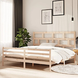 vidaXL Cadre de lit sans matelas bois massif 200x200 cm