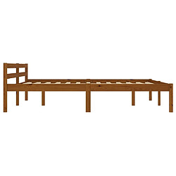 Acheter Maison Chic Lit adulte - Lit simple Cadre de lit,Structure du lit Contemporain Marron miel Bois de pin massif 180 x 200 cm -MN13411