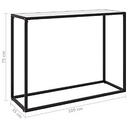 vidaXL Table console Blanc 100x35x75 cm Verre trempé pas cher