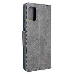 Avis Wewoo Housse Coque Pour Galaxy A71 Retro Lambskin Texture Pure Color Horizontal Flip PU en cuir avec support et fentes cartes et portefeuille et lanière gris