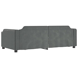 Acheter vidaXL Lit de repos sans matelas gris foncé 90x200 cm tissu