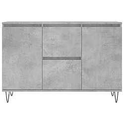 Maison Chic Buffet Gris Béton 3 Portes pas cher