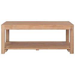 vidaXL Table basse 100x50x40 cm bois de teck massif