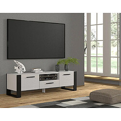 Avis Bestmobilier Donnely - meuble tv - blanc et noir - 160 cm