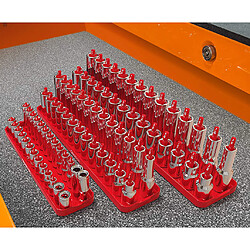 Avis 3pc plateau porte-outil métrique porte-outil organisateur de stockage 1/4 ""3/8"" 1/2 ""rouge