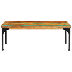 Avis ComfortXL Table Basse 100 X 60 X 35 Cm Bois De Récupération Solide