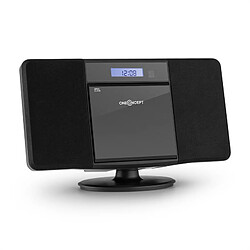 oneConcept V-13 BT Chaîne HiFi Stéréo Bluetooth lecteur CD MP3 USB radio -noir OneConcept