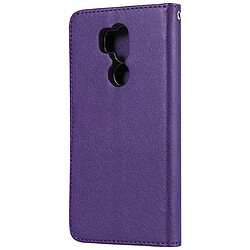 Avis Wewoo Housse Coque Pour LG G7 ThinQ Solid Color Horizontal Flip de protection avec support et fentes cartes et portefeuille et cadre photo et lanière violet