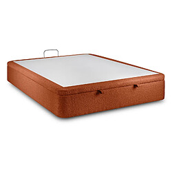 Sommeil de plomb Sommier Coffre Bouclette Terracotta 180x200 H39cm