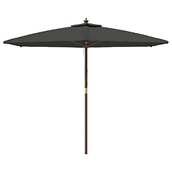 Helloshop26 Parasol de jardin avec mât en bois 299 x 240 cm anthracite 02_0008334