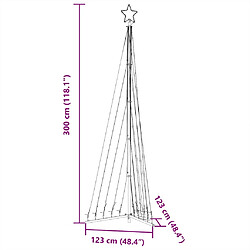 vidaXL Guirlande de sapin de Noël 495 LED colorées 300 cm pas cher