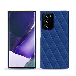 Coque cuir Samsung Galaxy Note20 Ultra - Coque arrière - Bleu océan - Couture ( Nappa - Pantone #15458a) - NOREVE