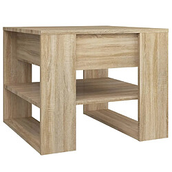 vidaXL Table basse chêne sonoma 55,5x55x45 cm bois d'ingénierie