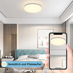 Autres Temps ZMH LED Plafonnier Living Room 22CM 18W Bathroom Light Angular IP54 Bedroom Kitchen