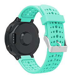 Bracelet en silicone trous ronds cyan pour votre Garmin Forerunner 220/230/235/620/630