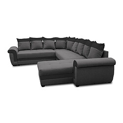 Acheter Bestmobilier Henry - canapé panoramique d'angle réversible - 7 places - convertible avec coffre - en tissu et PU