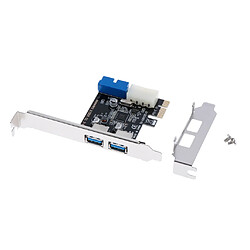 Avis Convertisseur D'adaptateur de Carte D'extension 2Pcs PCI-E Vers Double USB 19 Broches