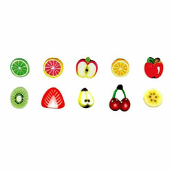 Graines Creatives 20 mini canes pâte polymère à trancher 5 x 0,5 cm - Fruits