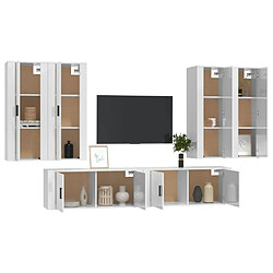 Avis Maison Chic Ensemble de meubles TV 6 pcs pour salon - Blanc brillant Bois d'ingénierie -MN23172