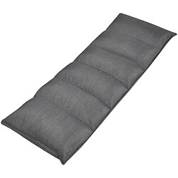 vidaXL Chaise longue pliable de sol Gris Tissu