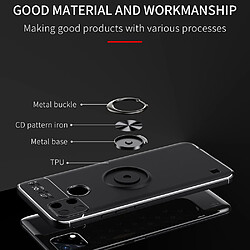 Coque en TPU Anti-empreintes, antichoc avec béquille, noir pour votre Realme C21Y