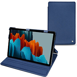 Housse cuir Samsung Galaxy Tab S7 - Rabat horizontal - Bleu frisson ( Pantone #29588c ) - NOREVE