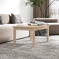 ComfortXL Table Basse 80x50x40 Cm Bois Massif De Pin pas cher