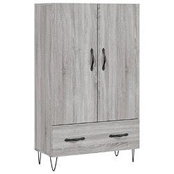 vidaXL Buffet haut sonoma gris 69,5x31x115 cm bois d'ingénierie