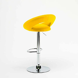 Acheter Superstool Tabouret haut bar cuisine fixe pivotant réglable en hauteur avec repose-pieds Chicago, Couleur: Jaune