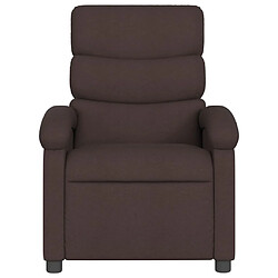 Avis vidaXL Fauteuil de massage inclinable Marron foncé Tissu