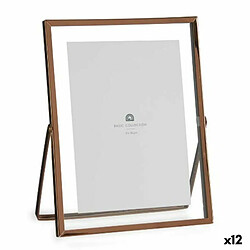 Gift Decor Cadre photo Cuivre Métal verre Plastique 18,5 x 1 x 23 cm (12 Unités)