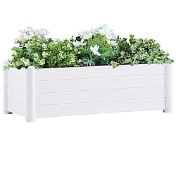 Maison Chic Jardinière,Lit surélevé de jardin - Bac à fleurs - pot de fleur PP Blanc 100x43x35 cm -GKD81180