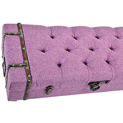 Acheter Pegane Banquette Coffre en métal et MDF coloris fuchsia - Longueur 102 x Profondeur 42 x Hauteur 40,5 cm