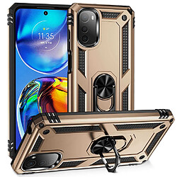 Coque en TPU anti-chute avec béquille pour votre Motorola Moto E32 4G - or